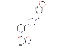 1-(1,3-benzodioxol-5-ylmethyl)-4-{1-[(4-methyl-1,3-oxazol-5-yl)carbonyl]-3-piperidinyl}piperazine