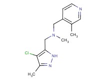 1-(4-chloro-3-methyl-1H-pyrazol-5-yl)-N-methyl-N-[(3-methylpyridin-4-yl)methyl]methanamine