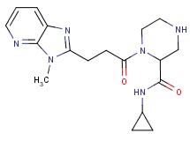 N-cyclopropyl-1-[3-(3-methyl-3H-imidazo[4,5-b]pyridin-2-yl)propanoyl]-2-piperazinecarboxamide