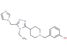 3-({4-[4-ethyl-5-(1H-imidazol-1-ylmethyl)-4H-1,2,4-triazol-3-yl]piperidin-1-yl}methyl)phenol