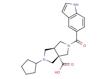 (3aS*,6aS*)-2-cyclopentyl-5-(1H-indol-5-ylcarbonyl)hexahydropyrrolo[3,4-c]pyrrole-3a(1H)-carboxylic acid