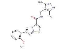 N-[(3,5-dimethyl-1H-pyrazol-4-yl)methyl]-6-(2-methoxyphenyl)imidazo[2,1-b][1,3]thiazole-3-carboxamide