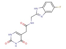 2-(2,4-dioxo-1,2,3,4-tetrahydropyrimidin-5-yl)-N-[(5-fluoro-1H-benzimidazol-2-yl)methyl]acetamide