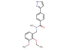 N-(2-ethoxy-3-methoxybenzyl)-N-methyl-4-(1H-pyrazol-3-yl)benzamide