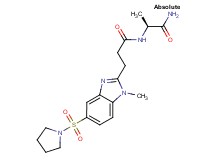 N~2~-{3-[1-methyl-5-(pyrrolidin-1-ylsulfonyl)-1H-benzimidazol-2-yl]propanoyl}-L-alaninamide