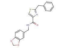 N-(1,3-benzodioxol-5-ylmethyl)-2-benzyl-1,3-thiazole-4-carboxamide
