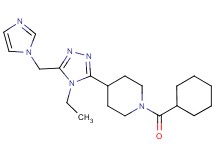 1-(cyclohexylcarbonyl)-4-[4-ethyl-5-(1H-imidazol-1-ylmethyl)-4H-1,2,4-triazol-3-yl]piperidine