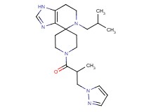 5-isobutyl-1'-[2-methyl-3-(1H-pyrazol-1-yl)propanoyl]-1,5,6,7-tetrahydrospiro[imidazo[4,5-c]pyridine-4,4'-piperidine]