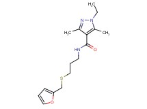1-ethyl-N-{3-[(2-furylmethyl)thio]propyl}-3,5-dimethyl-1H-pyrazole-4-carboxamide