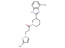 4-methyl-2-{1-[3-(3-methyl-1H-pyrazol-1-yl)propanoyl]-3-piperidinyl}-1H-benzimidazole