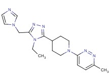 3-{4-[4-ethyl-5-(1H-imidazol-1-ylmethyl)-4H-1,2,4-triazol-3-yl]piperidin-1-yl}-6-methylpyridazine
