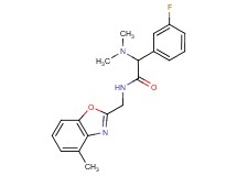 2-(dimethylamino)-2-(3-fluorophenyl)-N-[(4-methyl-1,3-benzoxazol-2-yl)methyl]acetamide