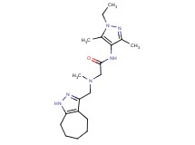 N-(1-ethyl-3,5-dimethyl-1H-pyrazol-4-yl)-2-[(1,4,5,6,7,8-hexahydrocyclohepta[c]pyrazol-3-ylmethyl)(methyl)amino]acetamide