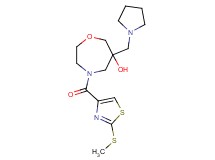 4-{[2-(methylthio)-1,3-thiazol-4-yl]carbonyl}-6-(pyrrolidin-1-ylmethyl)-1,4-oxazepan-6-ol