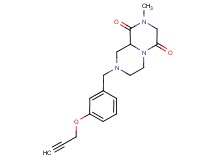 2-methyl-8-[3-(prop-2-yn-1-yloxy)benzyl]tetrahydro-2H-pyrazino[1,2-a]pyrazine-1,4(3H,6H)-dione