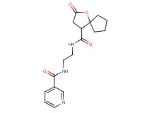 N-(2-{[(2-oxo-1-oxaspiro[4.4]non-4-yl)carbonyl]amino}ethyl)nicotinamide