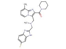 1-(6-fluoro-1H-benzimidazol-2-yl)-N-methyl-N-{[8-methyl-2-(1-piperidinylcarbonyl)imidazo[1,2-a]pyridin-3-yl]methyl}methanamine