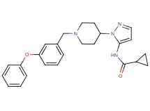 N-{1-[1-(3-phenoxybenzyl)-4-piperidinyl]-1H-pyrazol-5-yl}cyclopropanecarboxamide