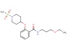 N-(3-ethoxypropyl)-2-{[1-(methylsulfonyl)-4-piperidinyl]oxy}benzamide
