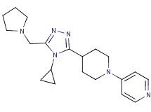 4-{4-[4-cyclopropyl-5-(pyrrolidin-1-ylmethyl)-4H-1,2,4-triazol-3-yl]piperidin-1-yl}pyridine