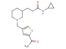 3-{1-[(5-acetyl-3-thienyl)methyl]-3-piperidinyl}-N-cyclopropylpropanamide