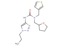 N'-(1-propyl-1H-1,2,3-triazol-4-yl)-N-(tetrahydrofuran-2-ylmethyl)-N-(3-thienylmethyl)urea