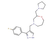 4-{[3-(4-fluorophenyl)-1H-pyrazol-4-yl]methyl}-2-(pyrrolidin-1-ylmethyl)-1,4-oxazepane