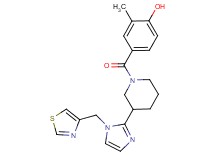 2-methyl-4-({3-[1-(1,3-thiazol-4-ylmethyl)-1H-imidazol-2-yl]piperidin-1-yl}carbonyl)phenol