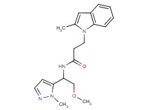 N-[2-methoxy-1-(1-methyl-1H-pyrazol-5-yl)ethyl]-3-(2-methyl-1H-indol-1-yl)propanamide