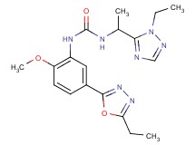 N-[5-(5-ethyl-1,3,4-oxadiazol-2-yl)-2-methoxyphenyl]-N'-[1-(1-ethyl-1H-1,2,4-triazol-5-yl)ethyl]urea