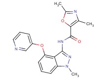 2,4-dimethyl-N-[1-methyl-4-(pyridin-3-yloxy)-1H-indazol-3-yl]-1,3-oxazole-5-carboxamide
