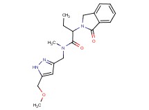 N-{[5-(methoxymethyl)-1H-pyrazol-3-yl]methyl}-N-methyl-2-(1-oxo-1,3-dihydro-2H-isoindol-2-yl)butanamide