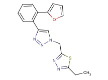 2-ethyl-5-({4-[2-(2-furyl)phenyl]-1H-1,2,3-triazol-1-yl}methyl)-1,3,4-thiadiazole