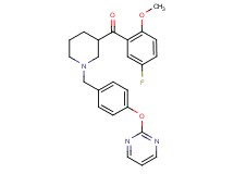 (5-fluoro-2-methoxyphenyl){1-[4-(2-pyrimidinyloxy)benzyl]-3-piperidinyl}methanone