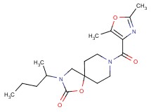 8-[(2,5-dimethyl-1,3-oxazol-4-yl)carbonyl]-3-(1-methylbutyl)-1-oxa-3,8-diazaspiro[4.5]decan-2-one