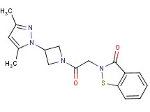 2-{2-[3-(3,5-dimethyl-1H-pyrazol-1-yl)azetidin-1-yl]-2-oxoethyl}-1,2-benzisothiazol-3(2H)-one