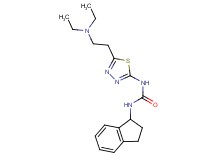 N-{5-[2-(diethylamino)ethyl]-1,3,4-thiadiazol-2-yl}-N'-(2,3-dihydro-1H-inden-1-yl)urea