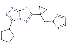 3-cyclopentyl-6-[1-(1H-pyrazol-1-ylmethyl)cyclopropyl][1,2,4]triazolo[3,4-b][1,3,4]thiadiazole