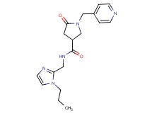 5-oxo-N-[(1-propyl-1H-imidazol-2-yl)methyl]-1-(4-pyridinylmethyl)-3-pyrrolidinecarboxamide