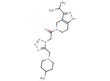 3-isopropyl-5-({5-[(4-methylpiperidin-1-yl)methyl]-1H-tetrazol-1-yl}acetyl)-4,5,6,7-tetrahydro-1H-pyrazolo[4,3-c]pyridine