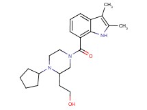 2-{1-cyclopentyl-4-[(2,3-dimethyl-1H-indol-7-yl)carbonyl]-2-piperazinyl}ethanol