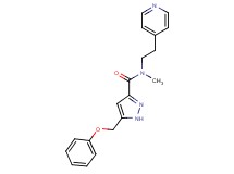 N-methyl-5-(phenoxymethyl)-N-(2-pyridin-4-ylethyl)-1H-pyrazole-3-carboxamide