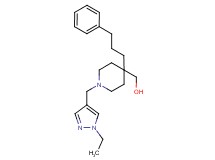 [1-[(1-ethyl-1H-pyrazol-4-yl)methyl]-4-(3-phenylpropyl)-4-piperidinyl]methanol