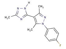 5-[1-(4-fluorophenyl)-3,5-dimethyl-1H-pyrazol-4-yl]-3-methyl-1H-1,2,4-triazole