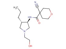 4-cyano-N-[rel-(3R,4S)-1-(2-hydroxyethyl)-4-propyl-3-pyrrolidinyl]tetrahydro-2H-pyran-4-carboxamide hydrochloride