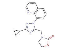 3-[(3-cyclopropyl-1-quinolin-8-yl-1H-1,2,4-triazol-5-yl)methyl]-1,3-oxazolidin-2-one