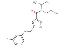 5-[(3-fluorophenoxy)methyl]-N-(2-hydroxyethyl)-N-isopropyl-1H-pyrazole-3-carboxamide