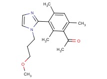 1-{3-[1-(3-methoxypropyl)-1H-imidazol-2-yl]-2,4,6-trimethylphenyl}ethanone