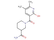 1-[(2-hydroxy-5,6-dimethyl-3-pyridinyl)carbonyl]-3-piperidinecarboxamide