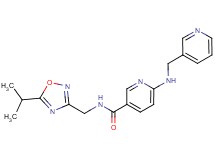 N-[(5-isopropyl-1,2,4-oxadiazol-3-yl)methyl]-6-[(pyridin-3-ylmethyl)amino]nicotinamide